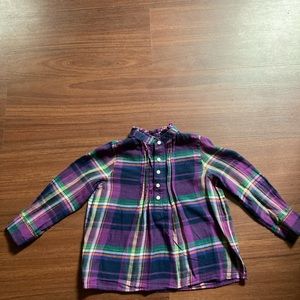 Kids polo flannel for girls never worn